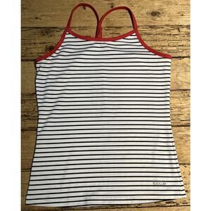 Bolle Women’s Size S White Black Red Stripe Tennis Tank Top NWOT